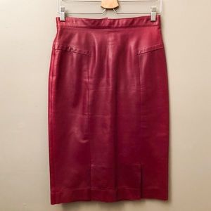 Marc Jacobs 100% Genuine Leather Pencil Skirt 6